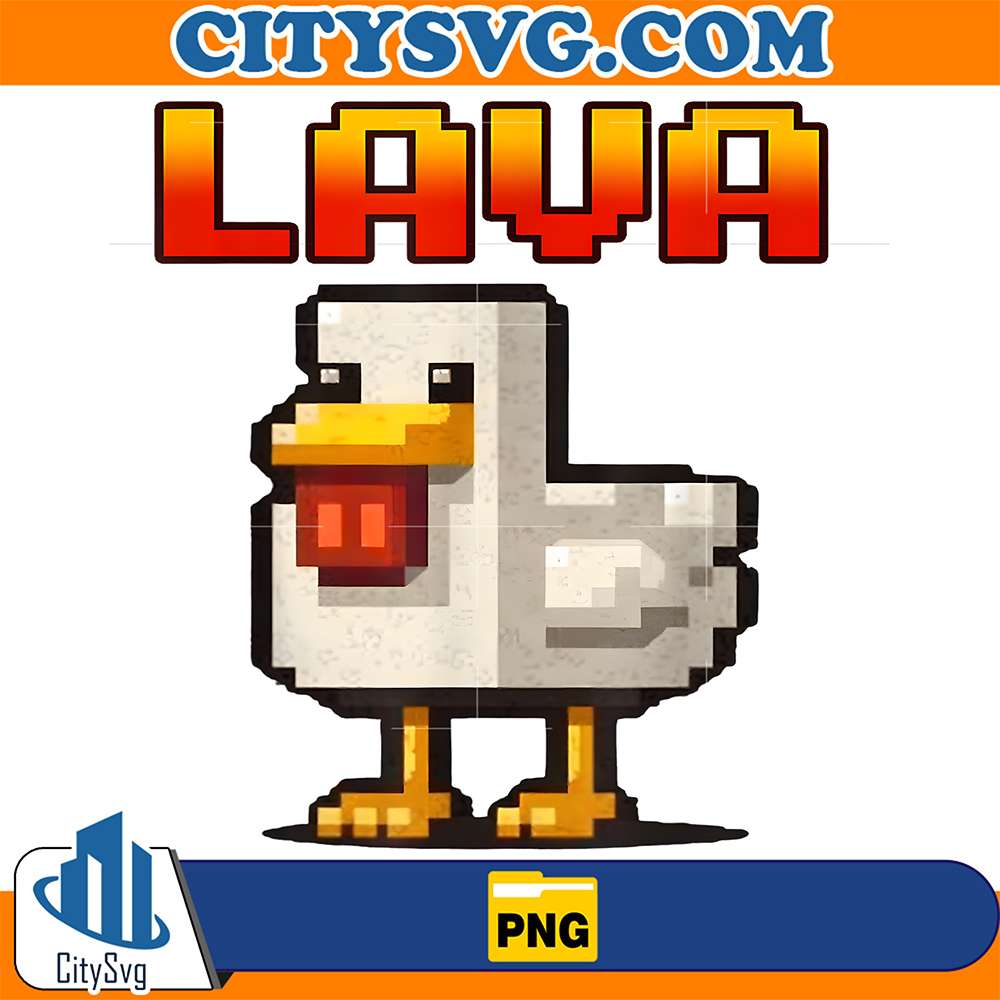 Lava-Pixel-Chicken-Gamer-Png
