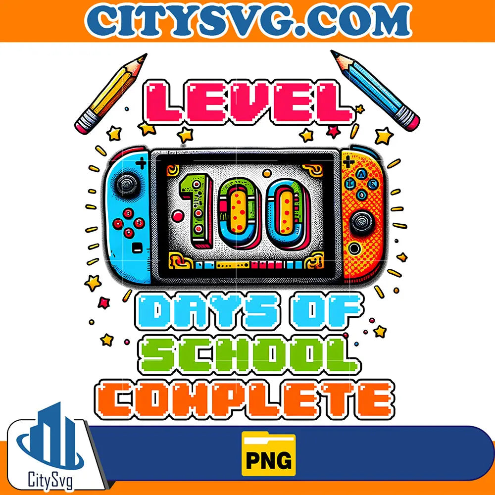 Level100DaysOfSchoolCompletePng