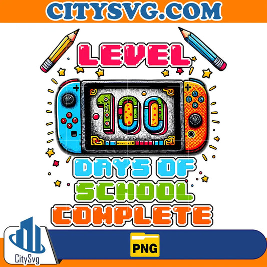 Level100DaysOfSchoolCompletePng