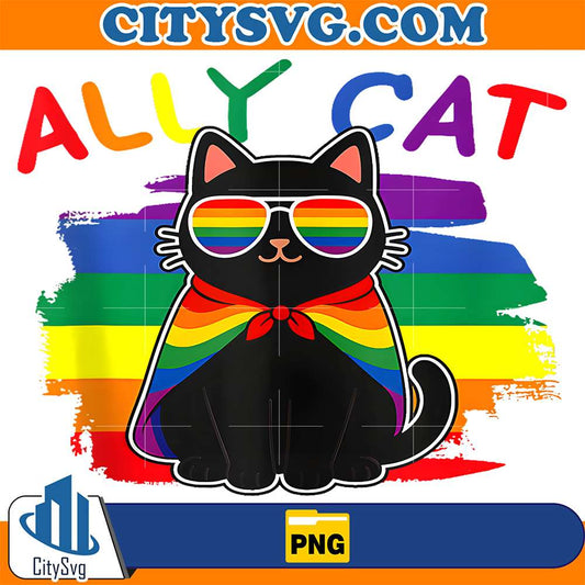 Lgbt-Ally-Cat-Be-Kind-Gay-Rainbow-Png