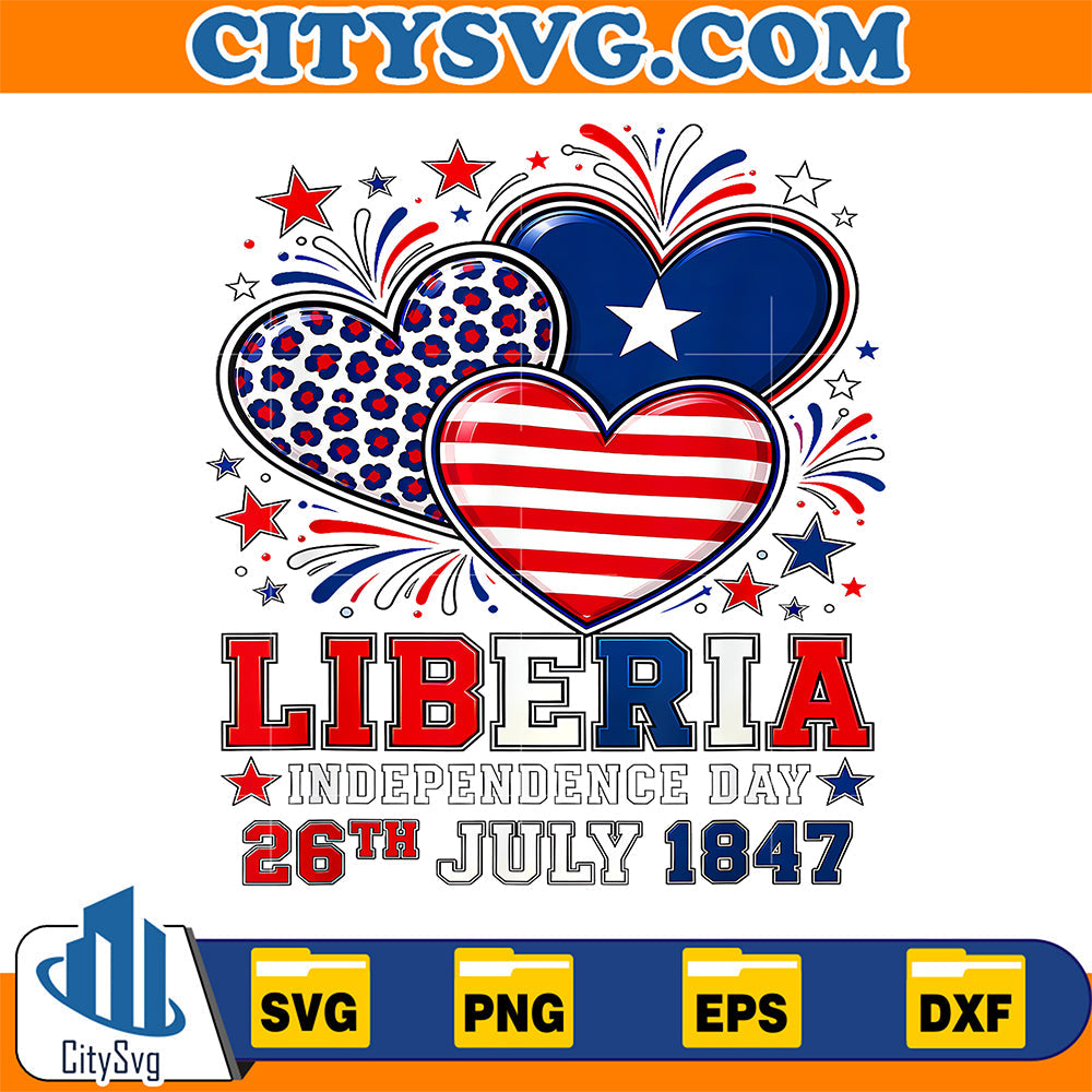 Liberia-Independence-Day-1847-Patriotic-Heart-Liberian-Flag-Svg