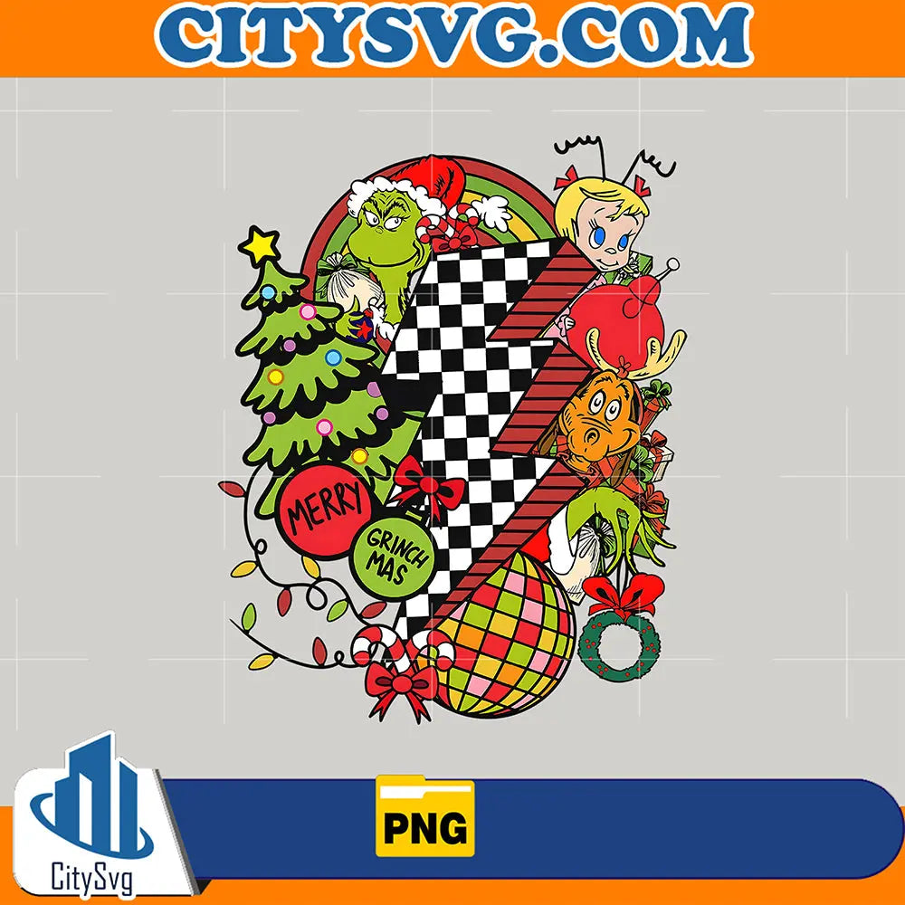LightningBoltMerryGrinchmasPng