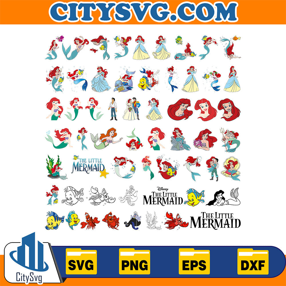 Little-Mermaid-Ariel-Bundle-Svg