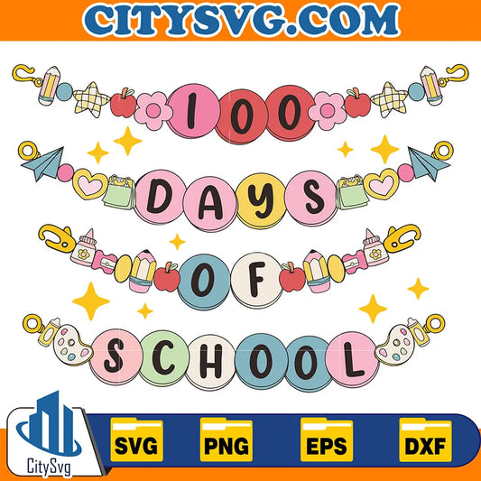 Littlegirl100DaysOfSchoolBraceletSvg