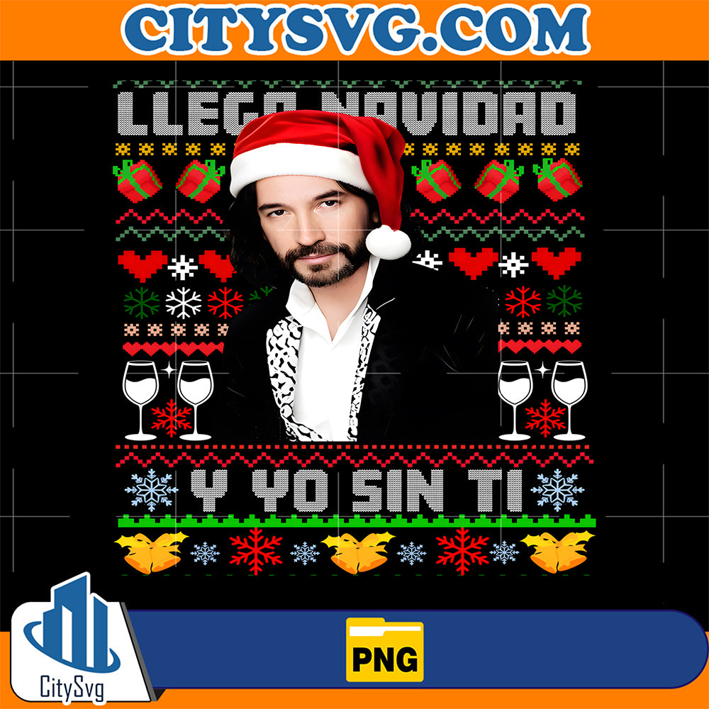 Llega-Navidad-Y-Yo-Sin-Ti-Playera-Png