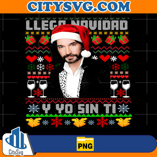 Llega-Navidad-Y-Yo-Sin-Ti-Playera-Png