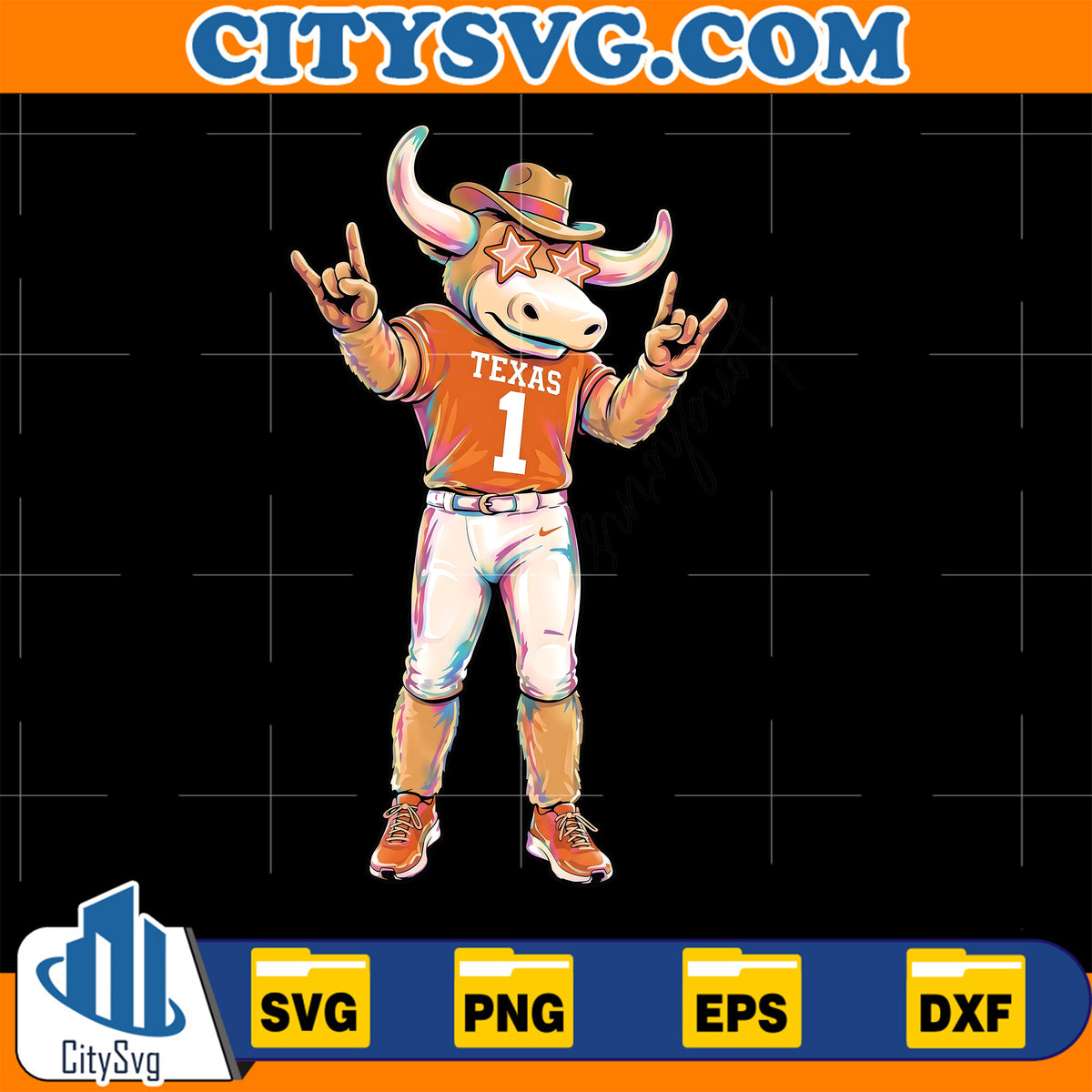 Longhorn-Mascot-Svg