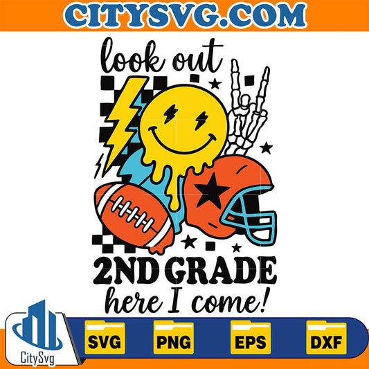 Look Out 2nd Grade Here I Come Svg CitySvg