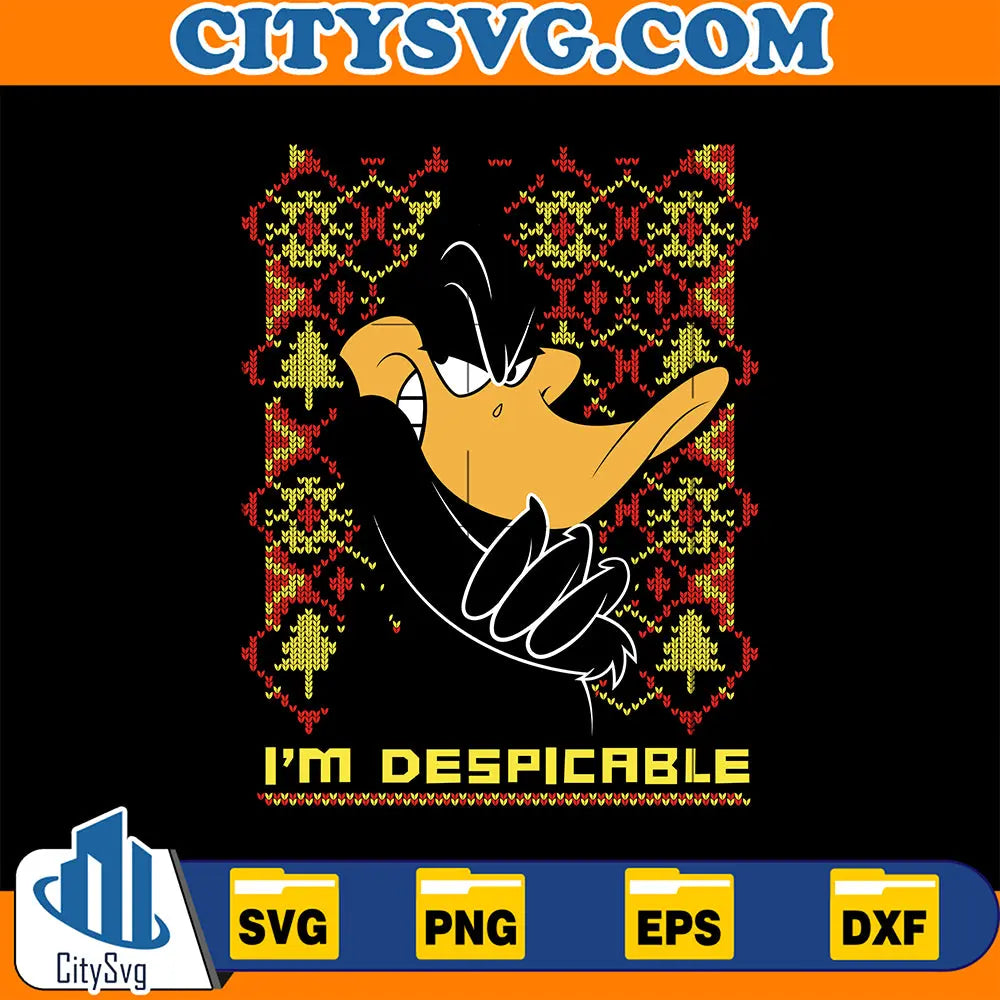 LooneyTunesDaffyDuckUglyChristmasSvg