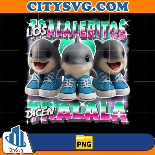 Los-Tralaleritos-Dicen-Tralala-Italian-Brainrot-Shark-Kids-Png