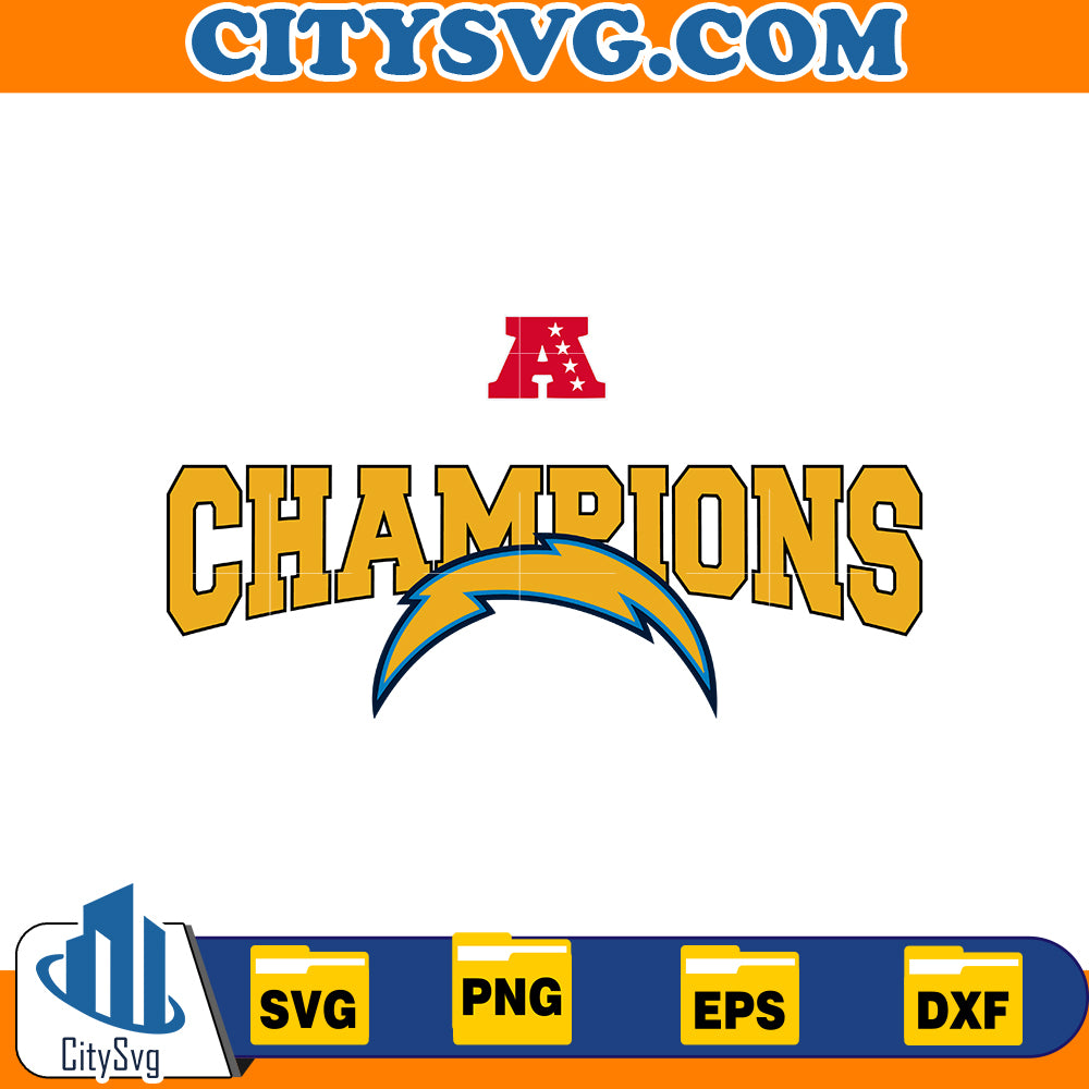 A champions Los Angeles Chargers Svg