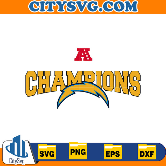 A champions Los Angeles Chargers Svg