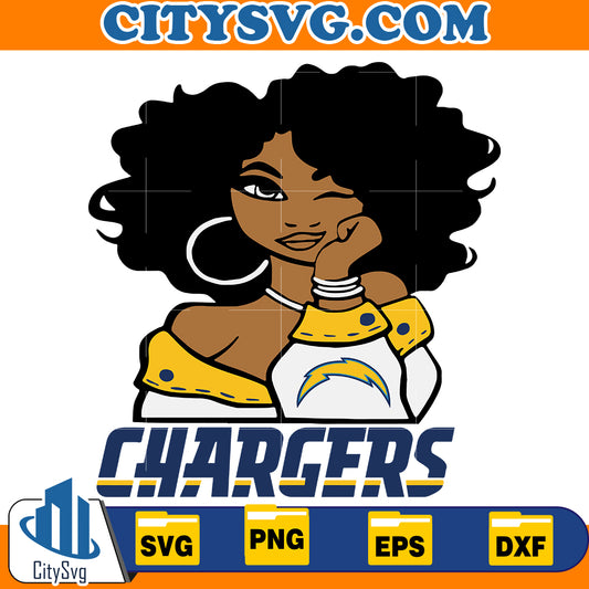 Betty Boop Los Angeles Chargers Svg