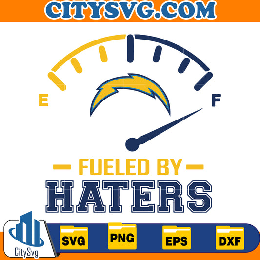 Fueled by Haters Svg, Los Angeles Chargers Svg