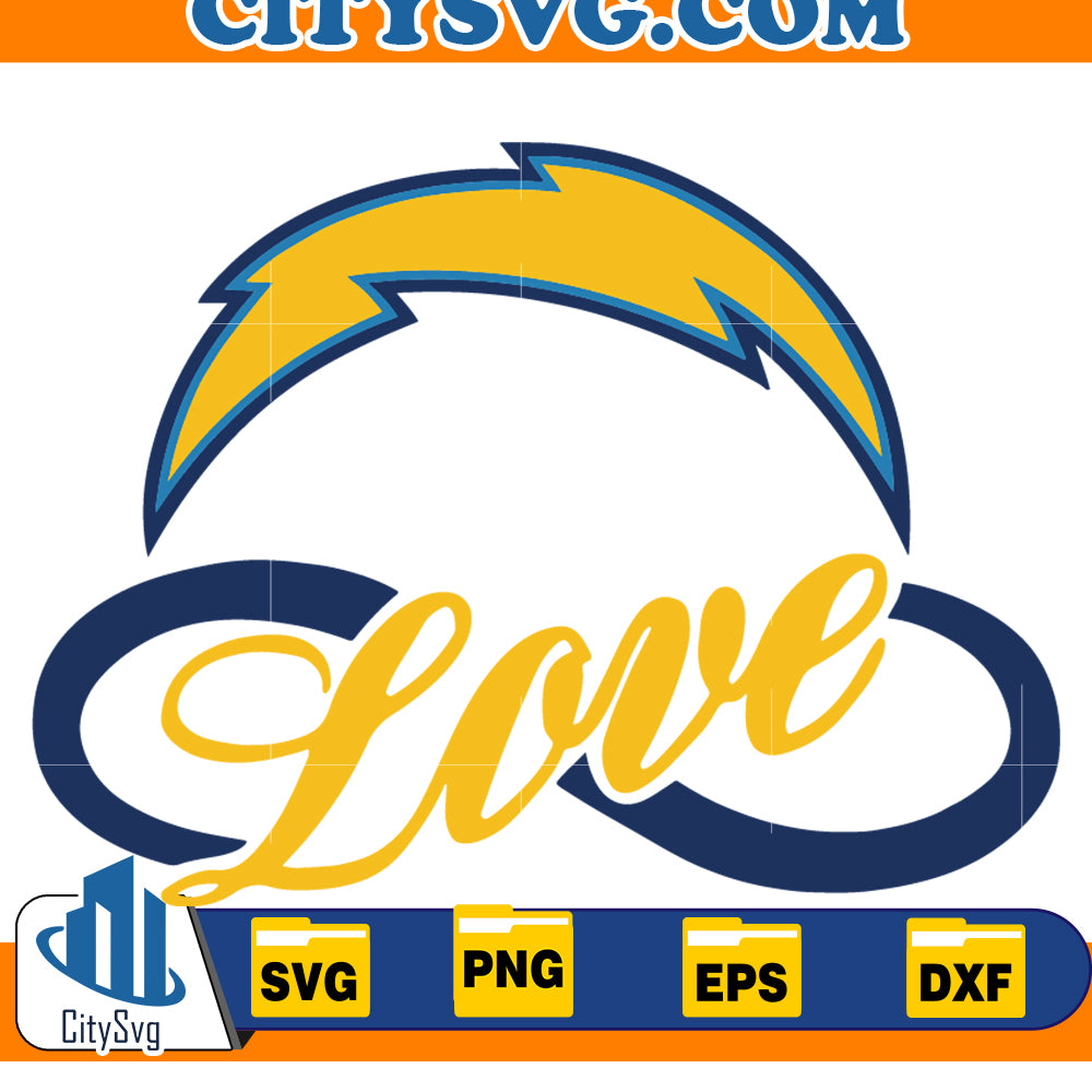 Love Los Angeles Chargers Svg