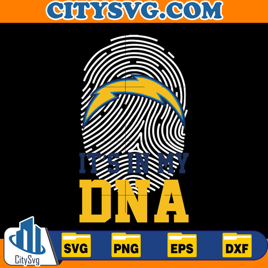 It's in my DNA Los Angeles Chargers Svg