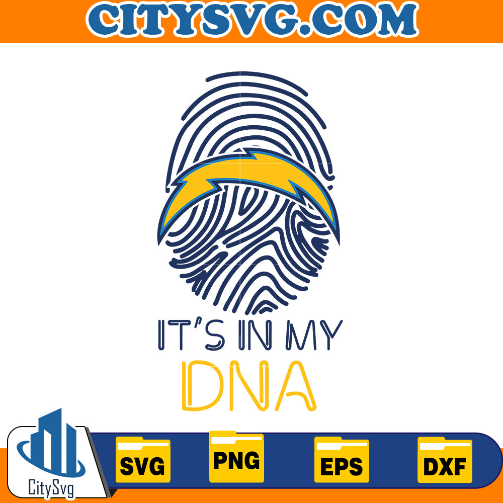 It's in my DNA Los Angeles Chargers Svg