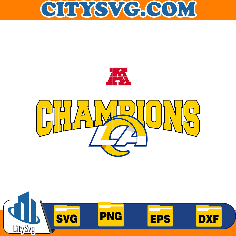 A champions Los Angeles Rams Svg