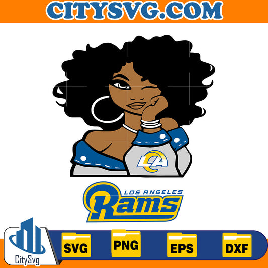 Betty Boop Los Angeles Rams Svg