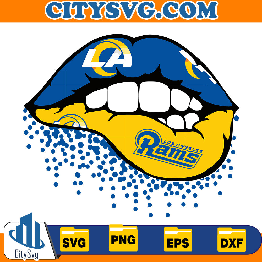 Lips Los Angeles Rams Svg