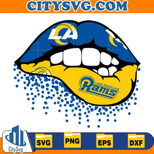 Lips Los Angeles Rams Svg