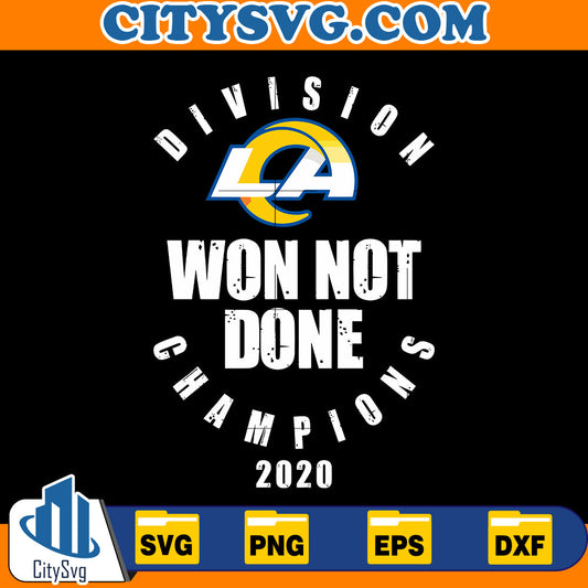 Division won not done champions 2024 Los Angeles Rams Svg