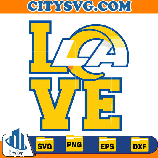 Love My Los Angeles Rams Svg