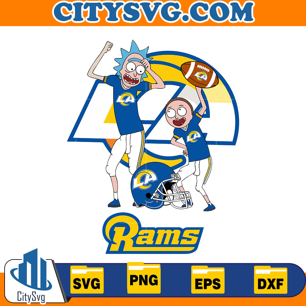 Rick and Morty Los Angeles Rams Svg