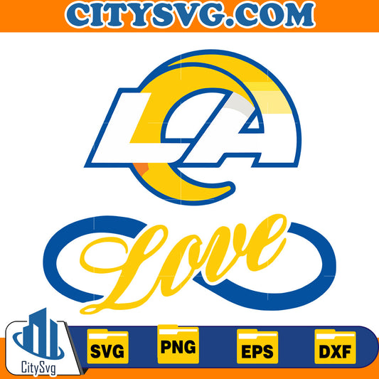 Love Los Angeles Rams Svg