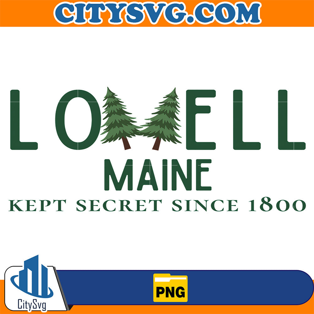 Lovell-Maine-Kept-Secret-Since-1800-Pine-Tree-Png