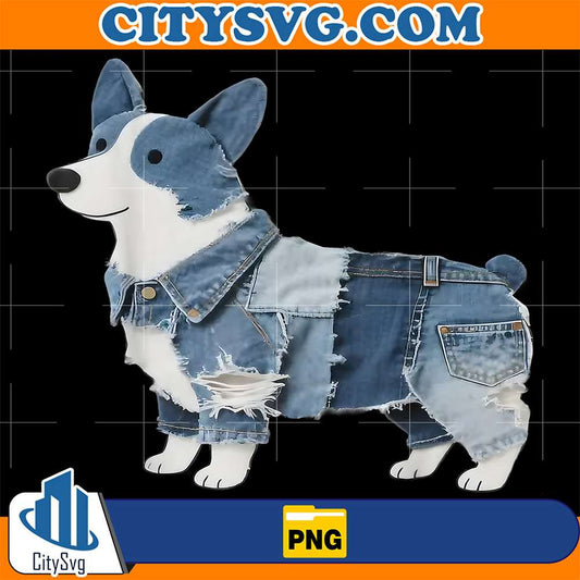 Lovely-Corgi-Pattern-Patchwork-Art-Png