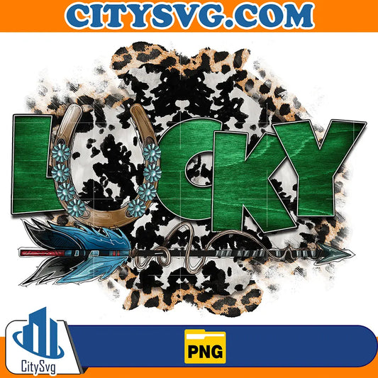 LuckyCowhideAndLeopardStPatricksDaySublimationPng