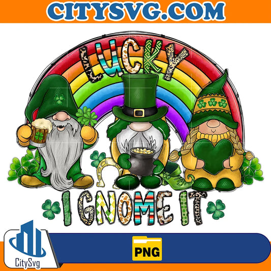 LuckyGnomeItStPatricksDaySublimationPng