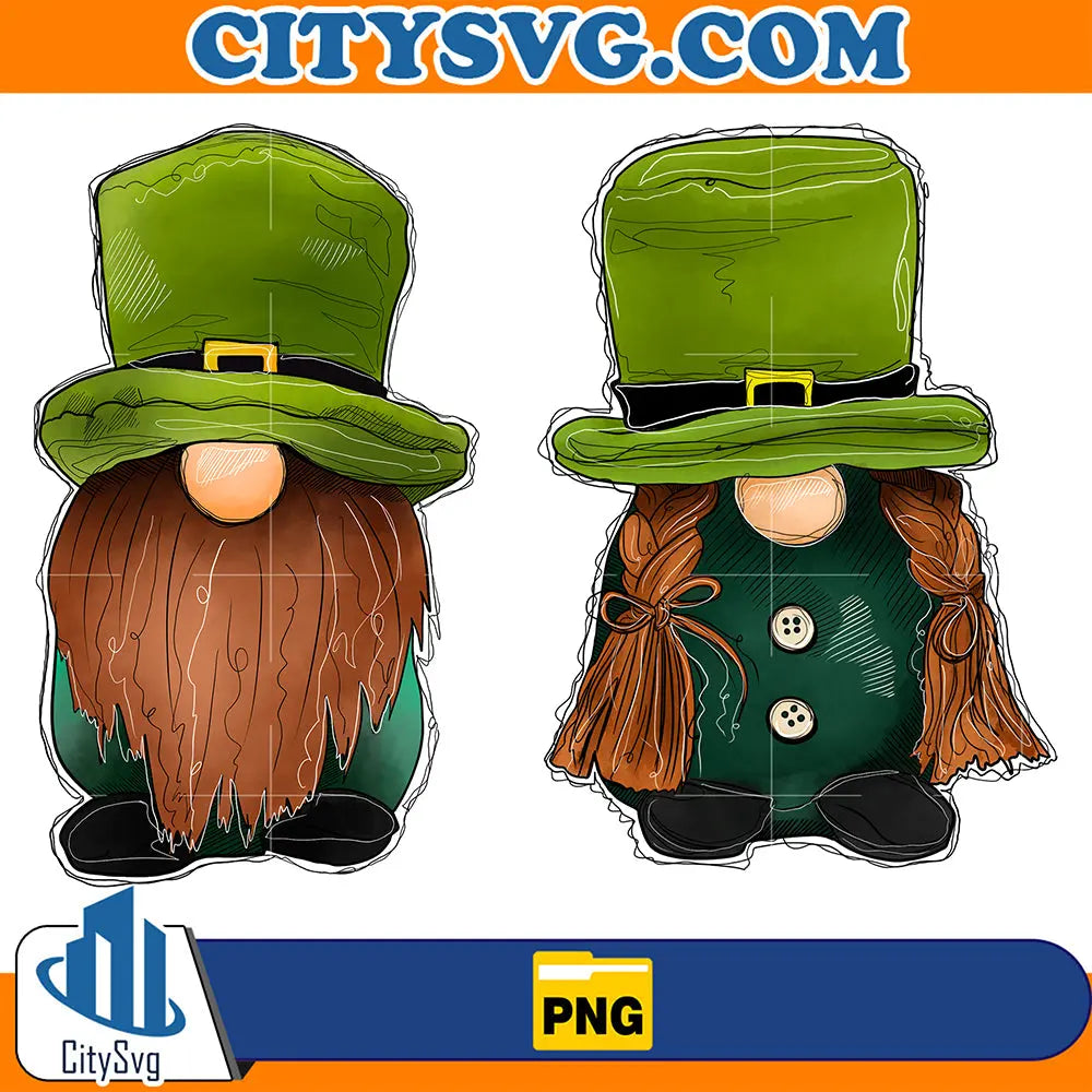 LuckyGnomeStPatricksDaySublimationPng