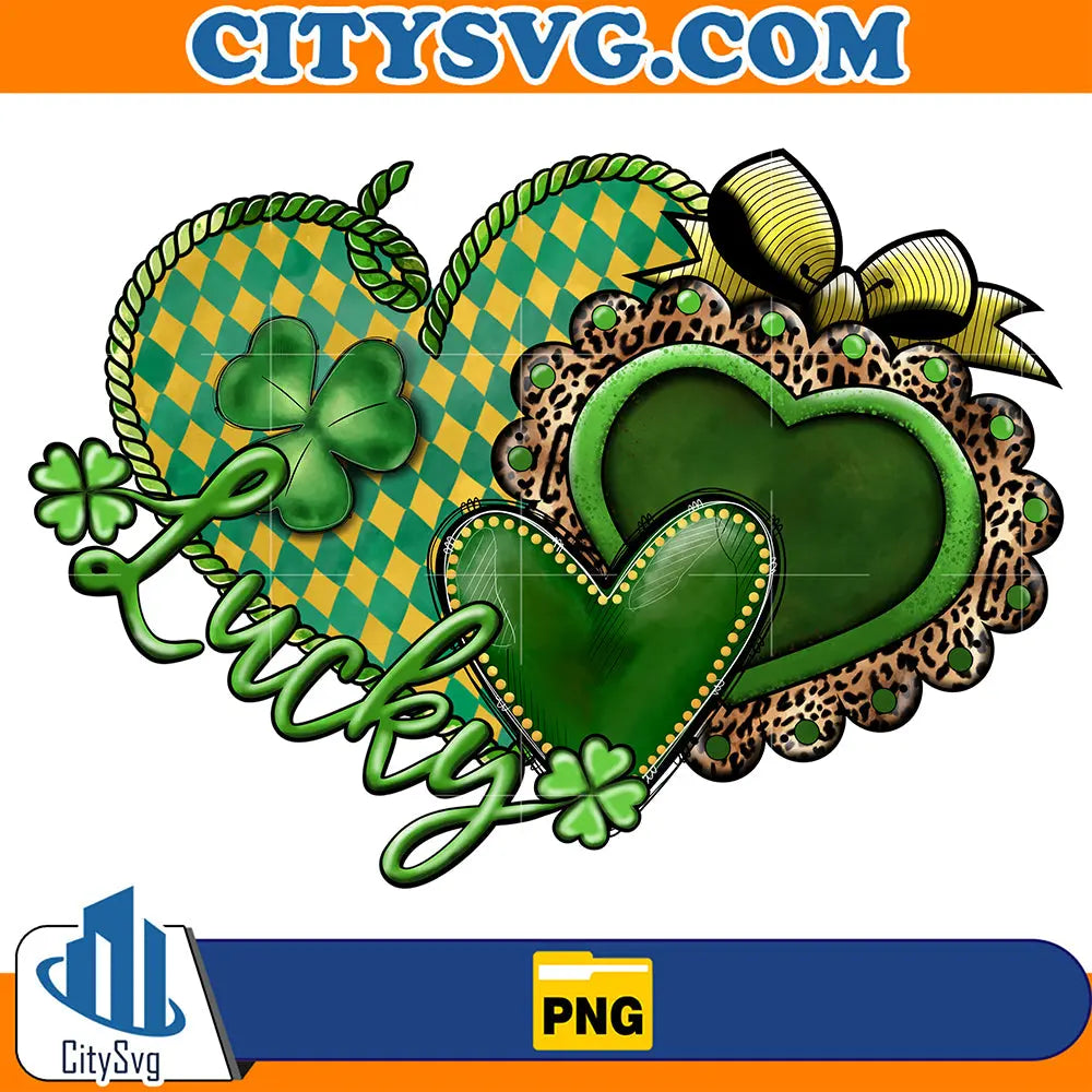 LuckyHeartStPatricksDaySublimationPng