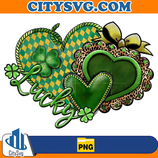 LuckyHeartStPatricksDaySublimationPng