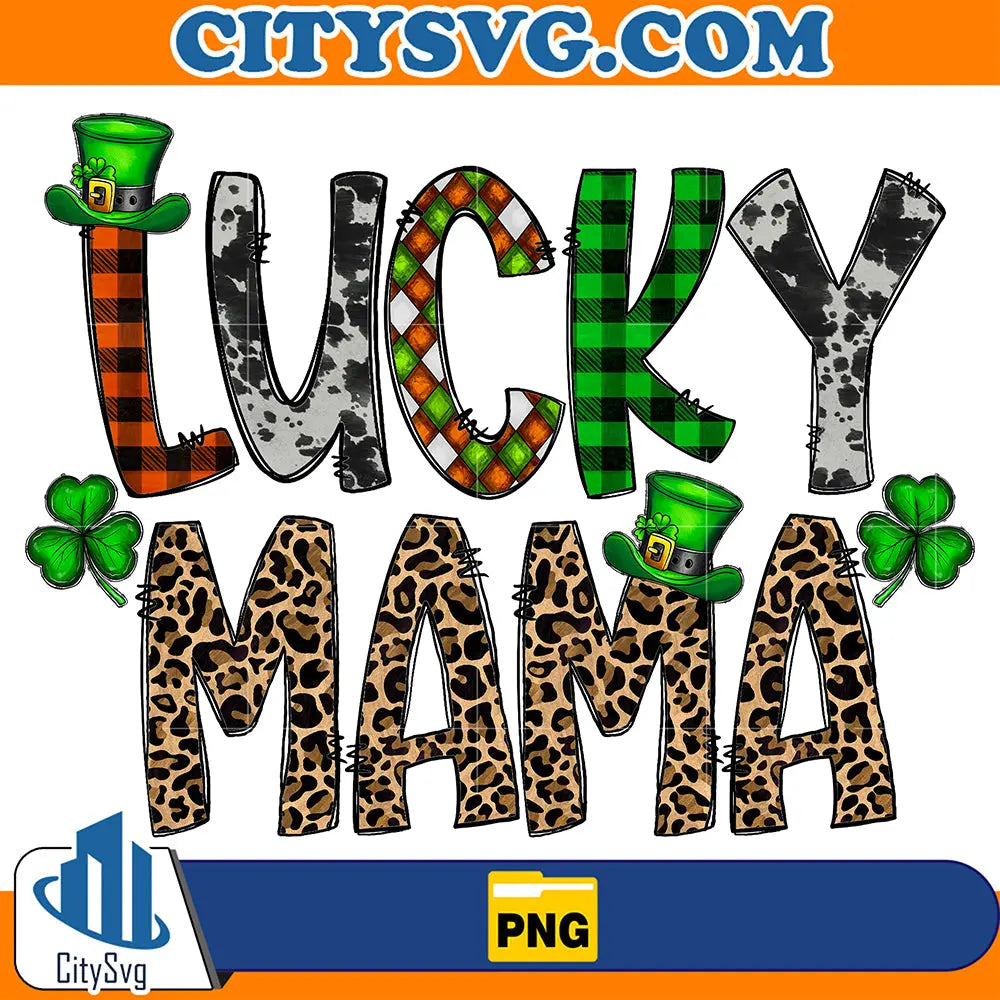 LuckyMamaStPatricksDaySublimationPng