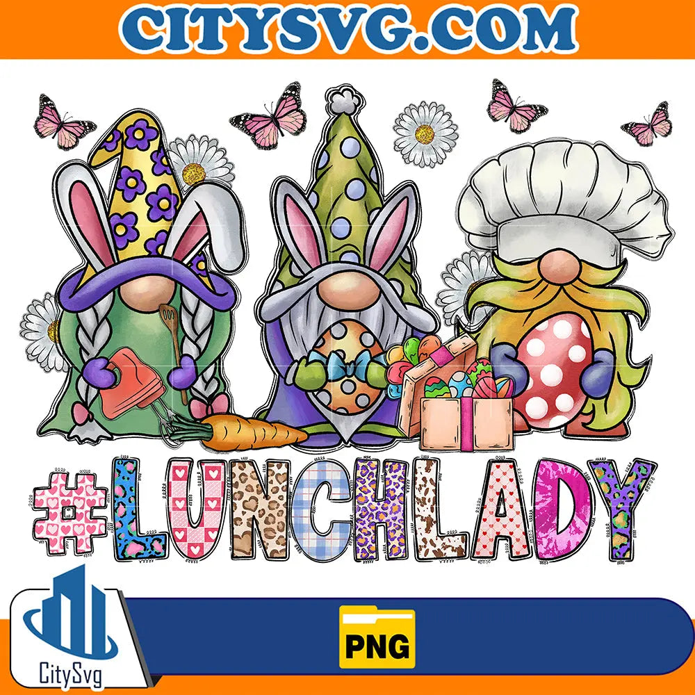 LunchLadyEasterSublimationPng