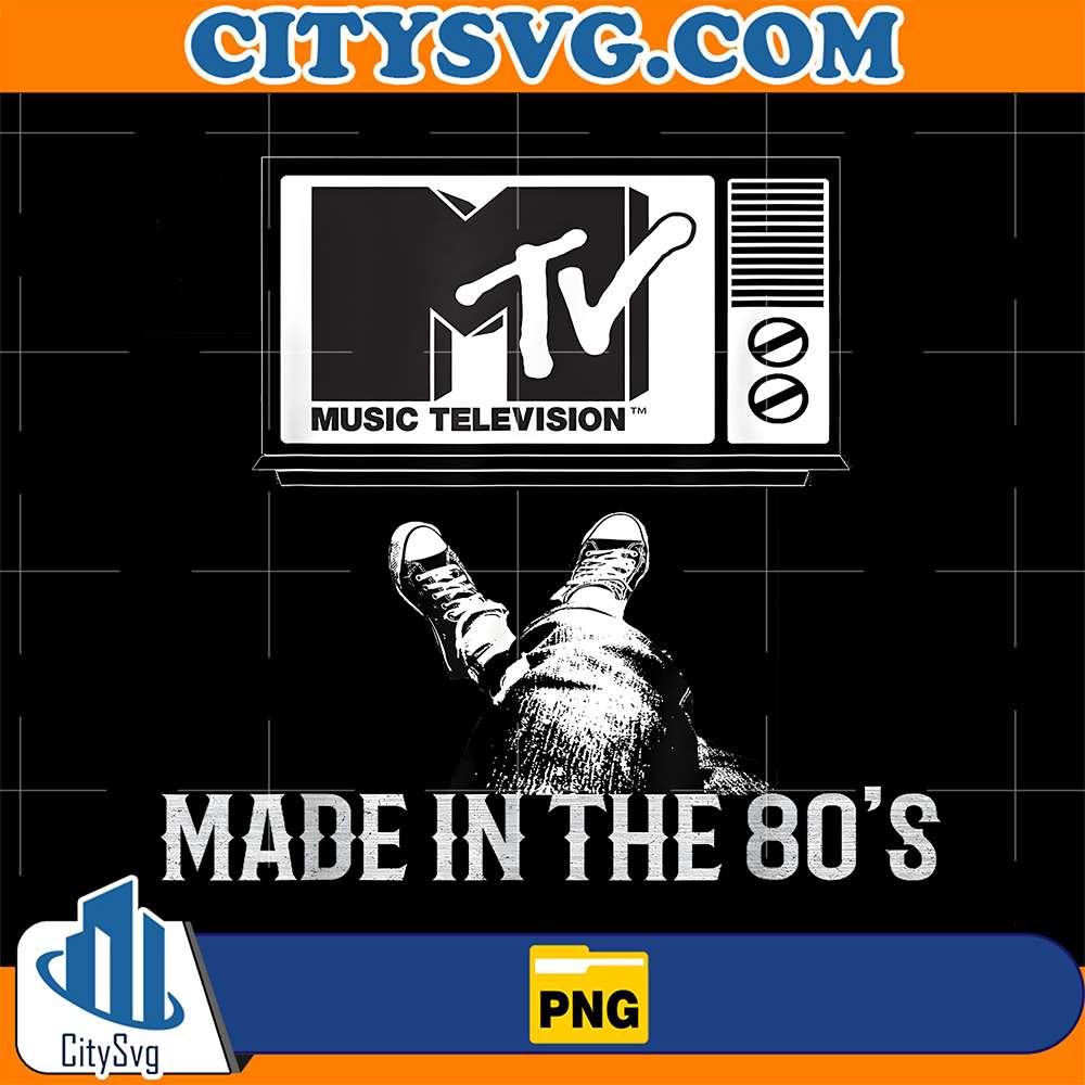 MTV-Music-Television-Made-In-The-80-s-Png