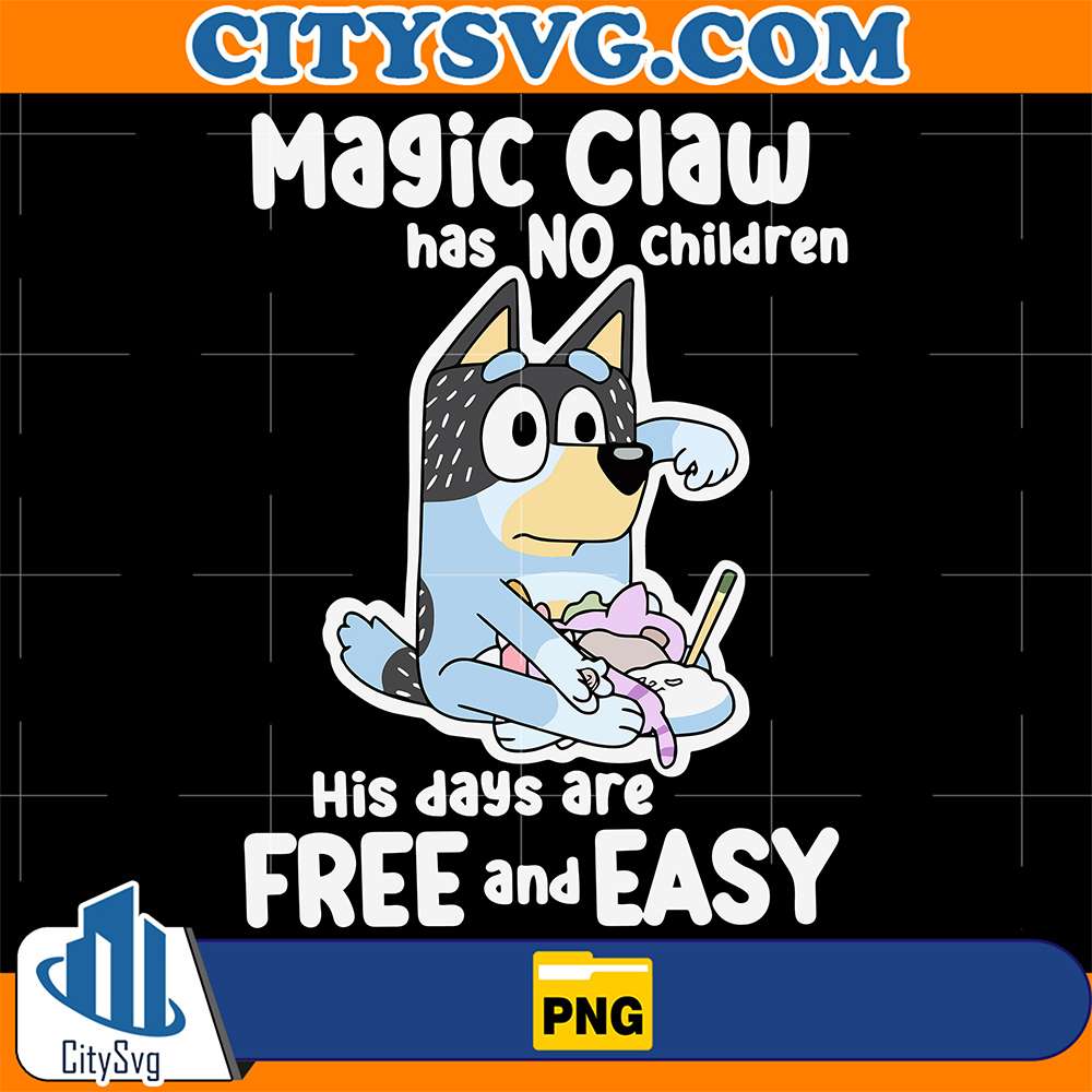 Magic-Claw-Has-No-Children-His-Days-Are-Free-And-Easy-Bluey-Dad-Png