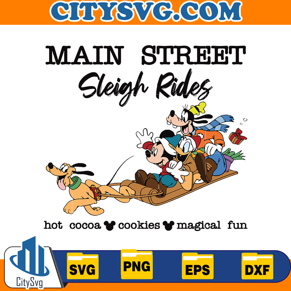 Disney Main Street Sleigh Rides Svg