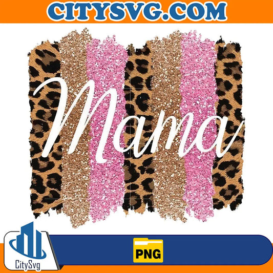 MamaBrushstrokeLeopardandPinkPng