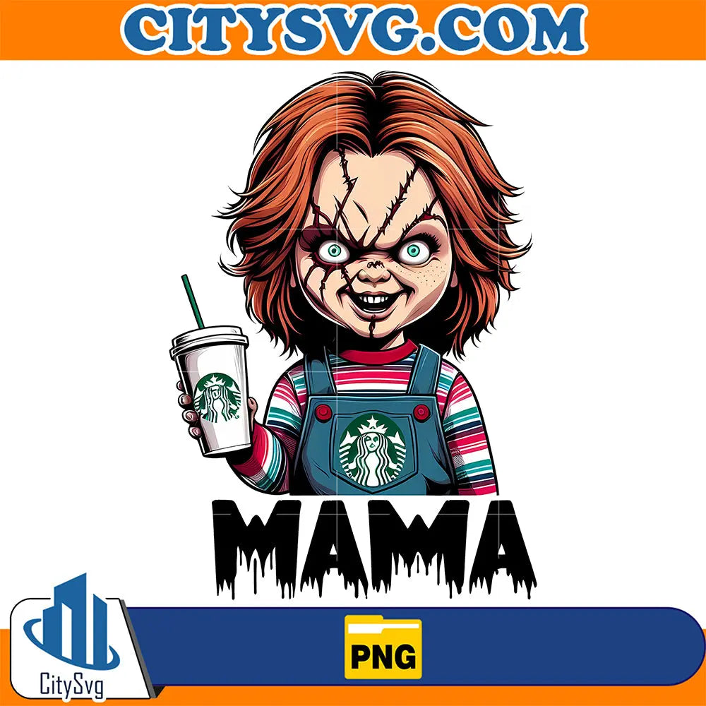MamaCoffeeStarbucksHorrorChuckyPng