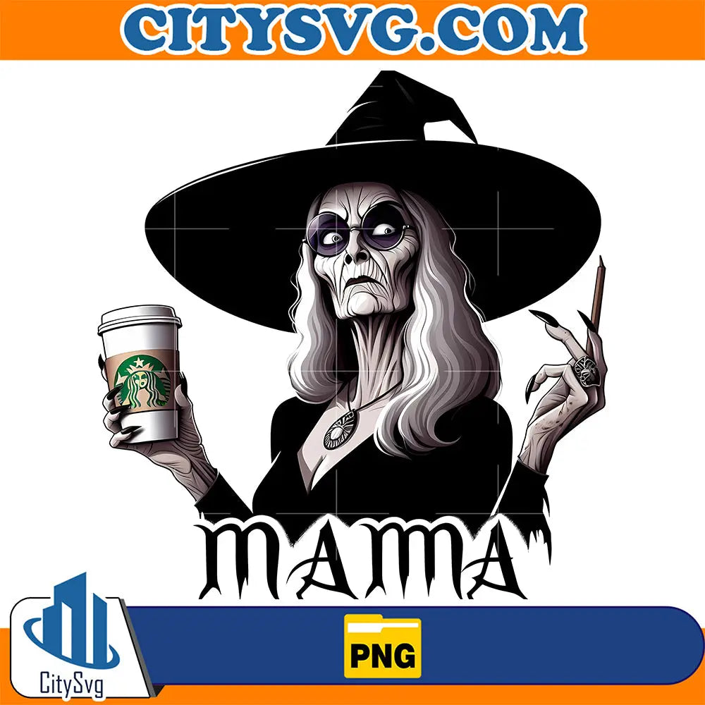 MamaCoffeeStarbucksHorrorEvilWitchPng