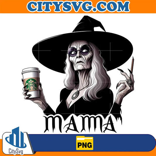 MamaCoffeeStarbucksHorrorEvilWitchPng