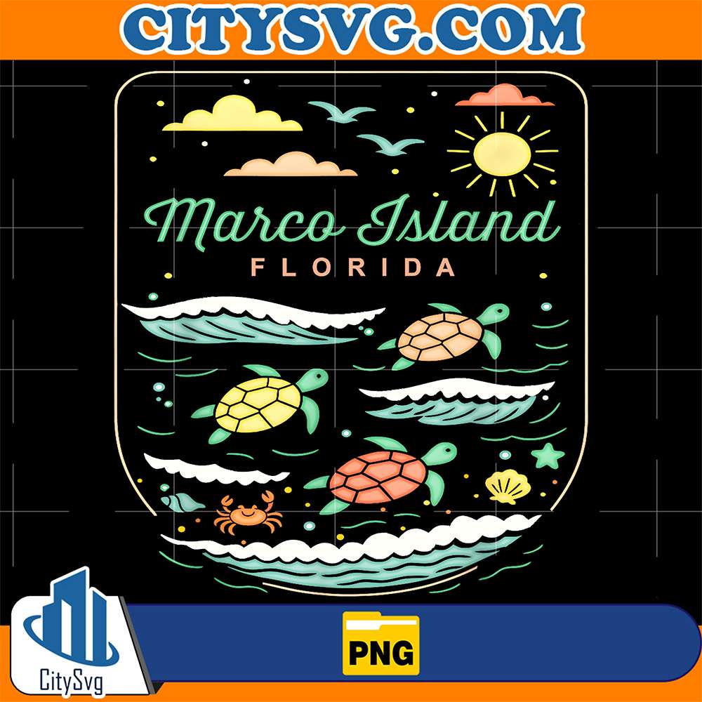 Marco-Island-Florida-Cute-Beach-Vacation-Sea-Turtle-Lover-Png