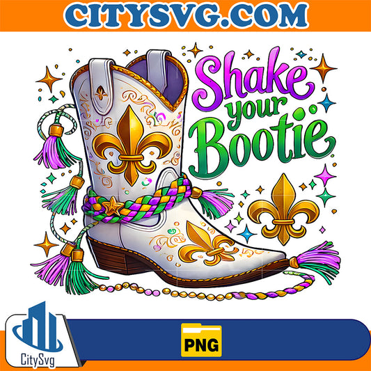 Mardi Gras Shake Your Bootie Bead Boot Png CitySvg