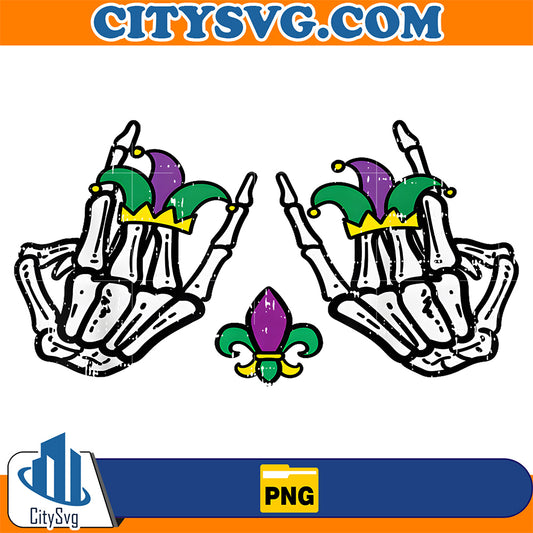 Mardi-Gras-Skeleton-Rocker-Hands-Rock-Music-Png