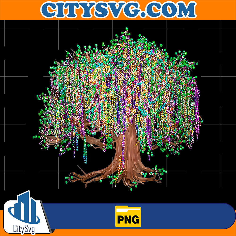 Mardi-Gras-Tree-Beads-New-Orleans-2026-Png