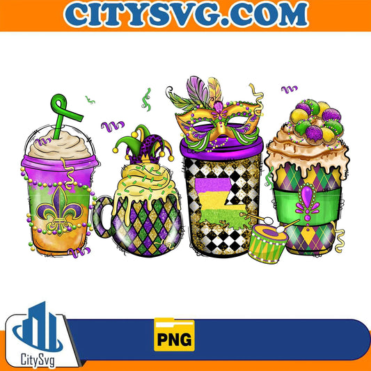 MardiCoffeeDrinksMasksPng